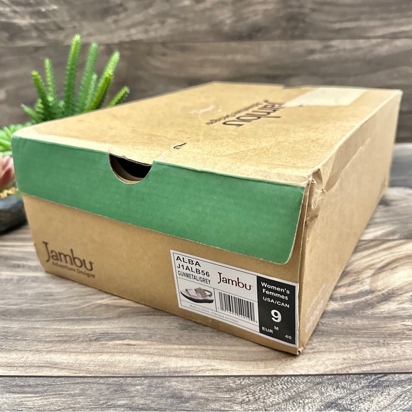 NIB Jambu Alba 9M 40 Wide Fit Slingback Rocker Platform Sandal Gunmetal Grey - Picture 10 of 12